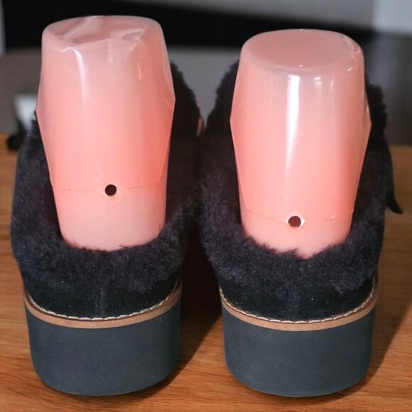 NWOB VIONIC (   ) KAILEN SLIP-ON Black Mule Shearling Suede Shoes - Picture 2 of 14